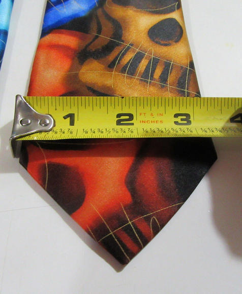 Jerry Garcia Collection 62 Plague Entity Skull Neck Ties Halloween Blue/Green - Picture 3 of 3